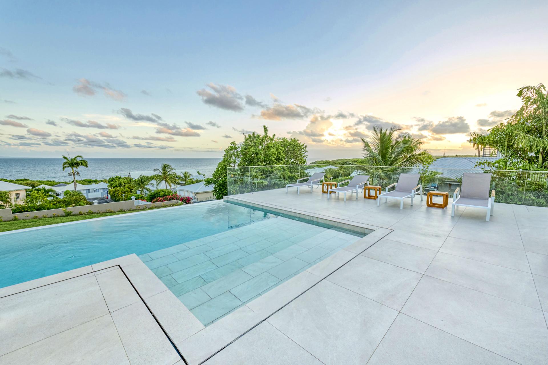 1.Location villa de luxe piscine vue mer Ste Anne Guadeloupe_Vue Mer